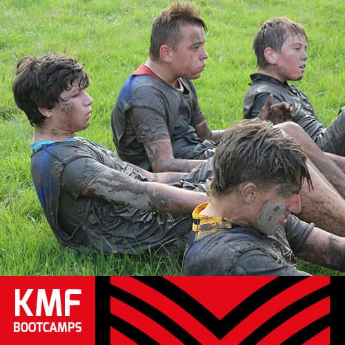 Children participating in military fitness